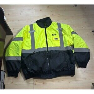 FedEx Reflective Winter MCR Safety Luminator Jacket High Res Uniform 2XL
